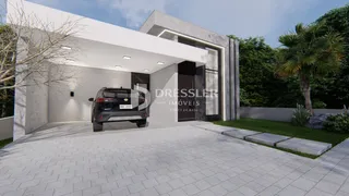 Fachada moderna de uma residência em Lajeado, Brasil.