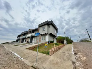 Fachada de uma residência moderna em Lajeado, Brasil.