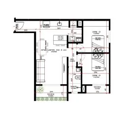 Apartamento com 2 dormitórios, foto 3