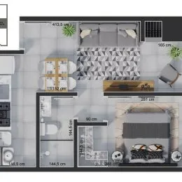 Apartamento com 1 dormitório, foto 3
