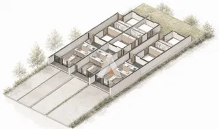 Desenho de planta de um loteamento residencial em Lajeado, Brasil.