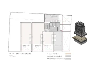 Planta baixa do 2º pavimento de uma propriedade em Lajeado.