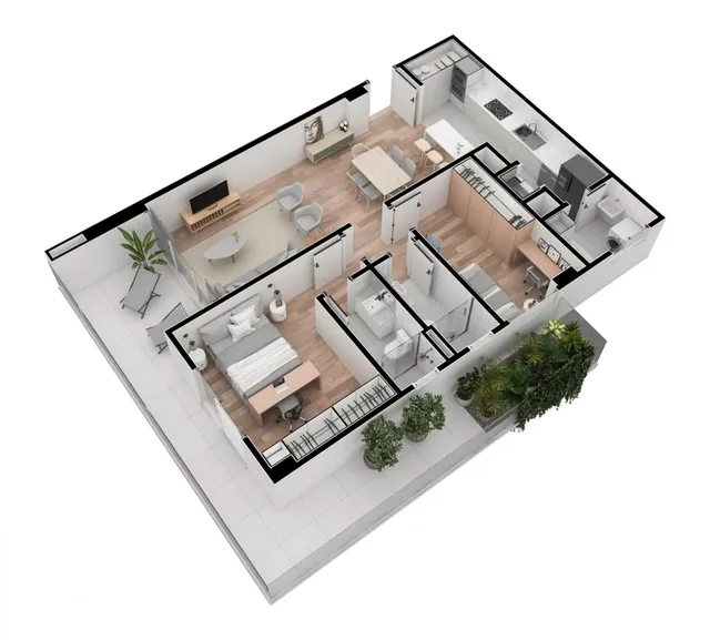 Apartamento com 2 dormitórios, foto 3