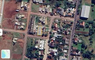 Vista aérea de um lote residencial em Lajeado, Brasil.
