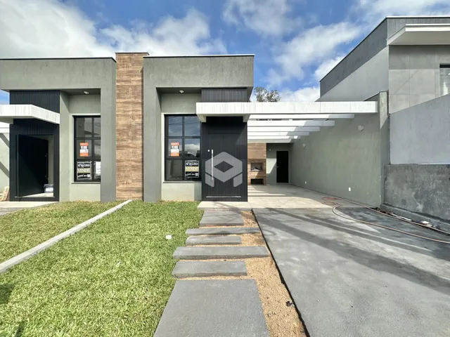 Fachada moderna de uma residência em Lajeado, Brasil.