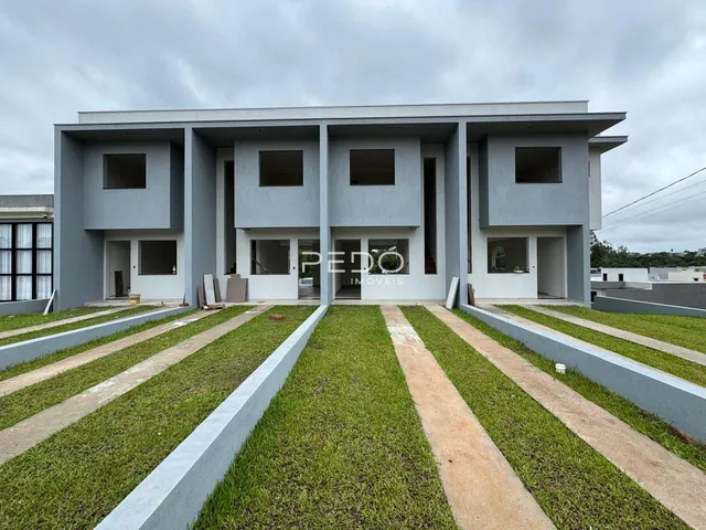 Fachada de uma casa moderna em Lajeado, Brasil.
