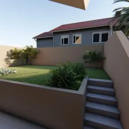 Exterior da casa em Lajeado, Brasil, mostrando a fachada e o jardim.