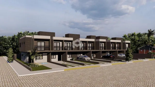 Fachada de uma casa residencial em Lajeado, Brasil.