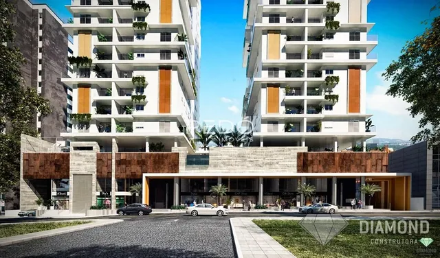 Fachada moderna de um edifício residencial em Lajeado, Brasil.