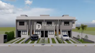 Fachada de uma casa moderna em Lajeado, Brasil.