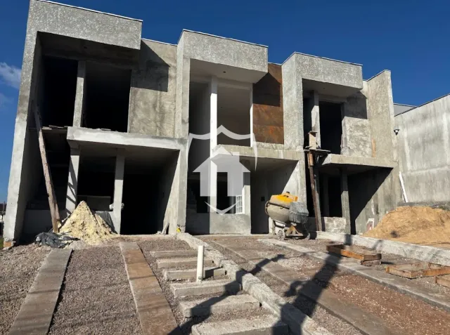 Fachada de construção de um imóvel em Lajeado, Brasil.