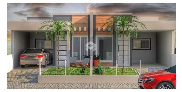 Fachada moderna de uma residência em Lajeado, Brasil.