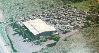 Vista aérea de um loteamento residencial em Lajeado, Brasil.