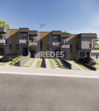 Fachada de um prédio residencial moderno em Lajeado, Brasil.
