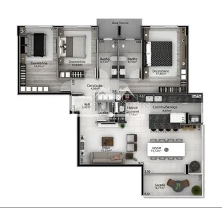 Apartamento com 3 dormitórios, foto 17