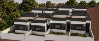 Fachada moderna de uma casa em Lajeado, Brasil.