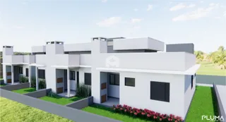 Fachada moderna de uma residência em Lajeado, Brasil.