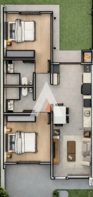 Casa geminada com 2 dormitórios, foto 4