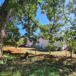 Vista externa de um terreno com vegetação e árvores em Lajeado, Brasil.