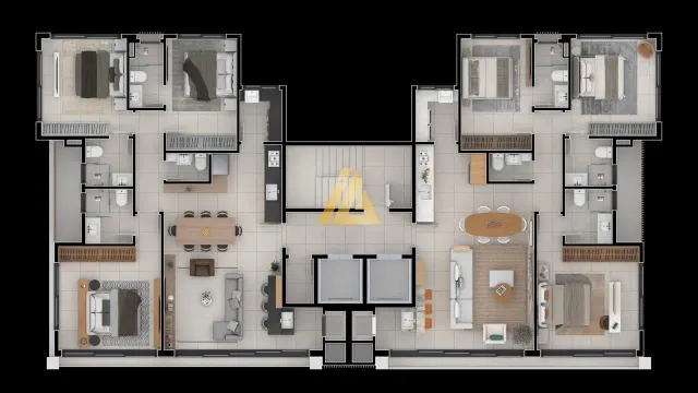 Apartamento com 3 dormitórios, foto 2