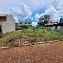 Vista externa de um terreno com vegetação rasteira e piso de terra batida.