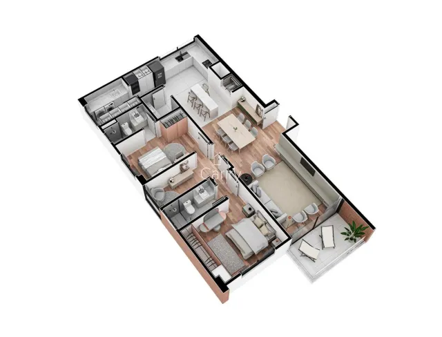 Apartamento com 2 dormitórios, foto 3