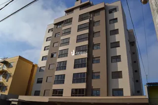 A fachada de um prédio residencial em Lajeado, Brasil.
