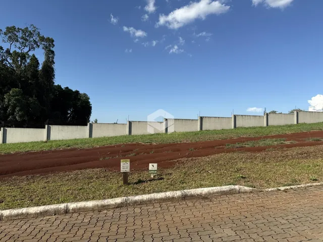 Vista da divisa de uma propriedade com muro de concreto e vegetação.