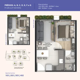 Apartamento com 1 dormitório, foto 3