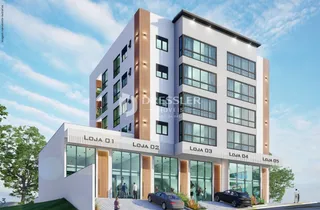 Fachada moderna de um prédio residencial ou comercial em Lajeado.