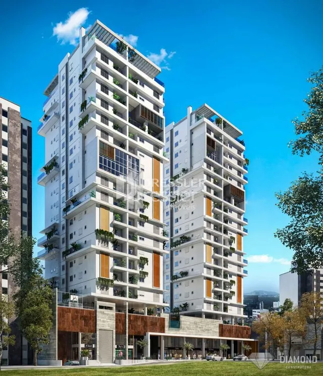 Fachada de um prédio residencial moderno em Lajeado, Brasil.