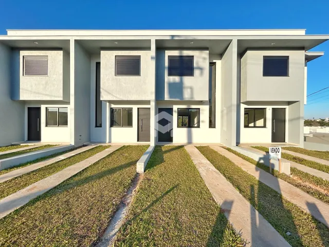 Fachada de uma casa moderna em Lajeado, Brasil.