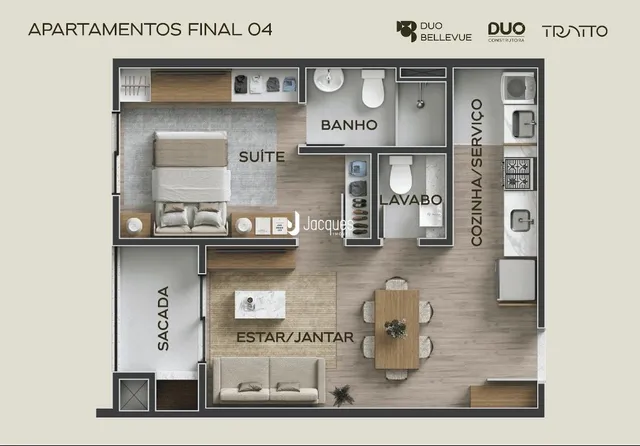 Apartamento com 1 dormitório, foto 4