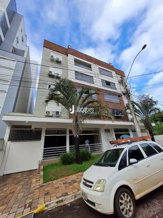 A fachada de um prédio residencial em Lajeado, Brasil.