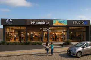 Fachada de um prédio comercial em Lajeado, Brasil.
