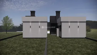 Fachada externa de uma residência em Lajeado, Brasil.