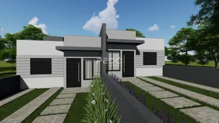 Fachada de uma residência em Lajeado, Brasil, apresentada em renderização.