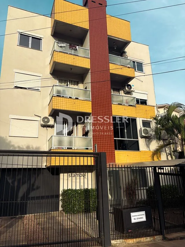 A fachada de um prédio residencial em Lajeado, Brasil.