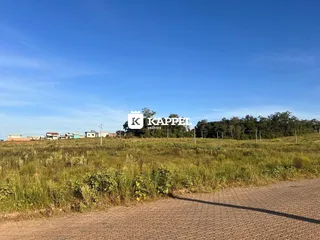 Vista da paisagem rural com vegetação alta e campo aberto em Lajeado.