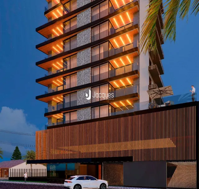 Fachada moderna de um prédio residencial em Lajeado.