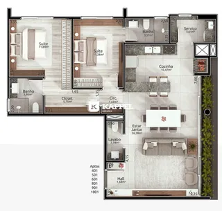 Apartamento com 2 dormitórios, foto 17