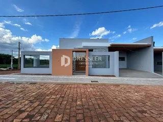 Fachada moderna de uma residência em Lajeado, Brasil.
