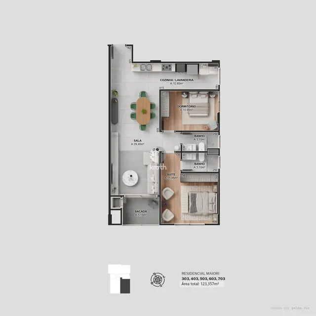 Apartamento com 2 dormitórios, foto 3