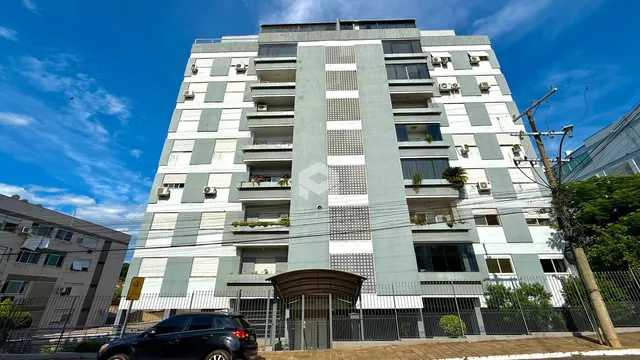 Fachada de um prédio residencial em Lajeado, Brasil com vários apartamentos.