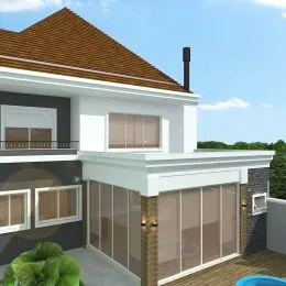 Fachada de uma casa residencial em Lajeado, Brasil, com telhado de telhas e varanda.