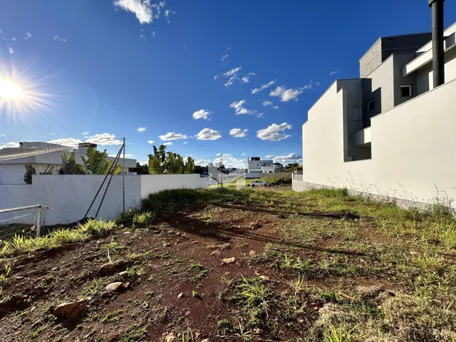 Vista externa da propriedade mostrando o terreno e o muro de vedação.