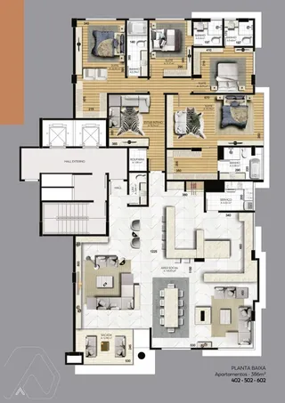 Apartamento com 4 dormitórios, foto 2