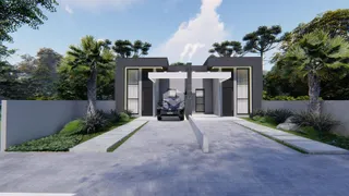 Foto da fachada de uma residência moderna em Lajeado, Brasil.