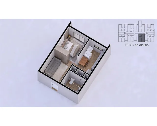 Apartamento com 1 dormitório, foto 3