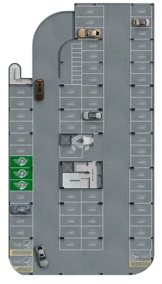 Planta baixa de um imóvel com diversas unidades numeradas em Lajeado.
